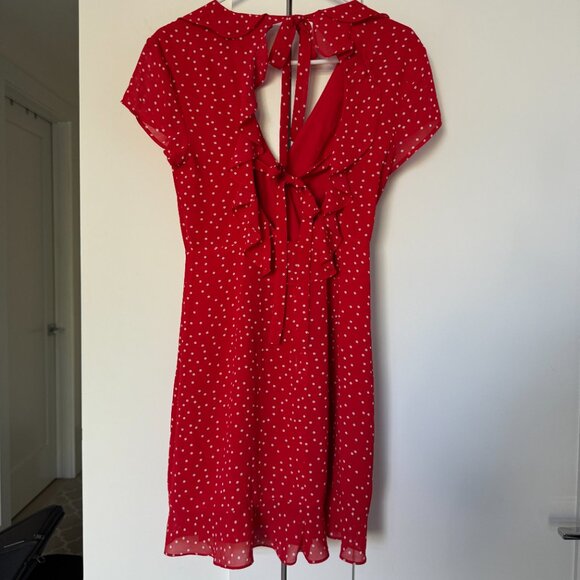 Bardot Red Polkadot Dress - Picture 4 of 4